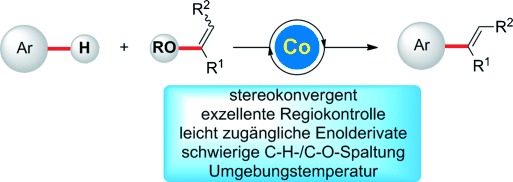 C-H-Alkenylierungen mit Alkenylacetaten, -phosphaten, -carbonaten und -carbamaten durch Cobalt-Katalyse bei 23 °C