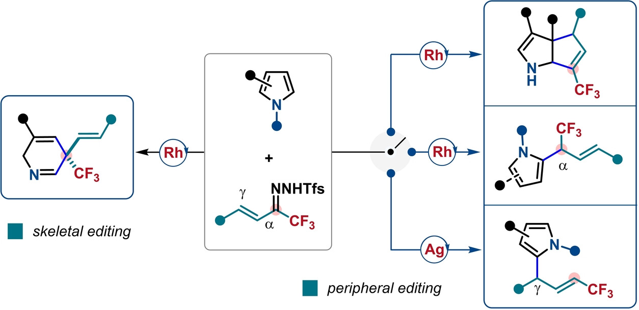 Controllable Skeletal and Peripheral Editing of Pyrroles with Vinylcarbenes