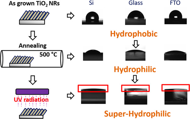 Structural Properties and Wettability of TiO2 Nanorods