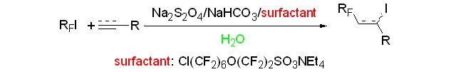 Radical Addition of Perfluoroalkyl Iodides to Alkenes and Alkynes Initiated by Sodium Dithionite in an Aqueous Solution in the Presence of a Novel Fluorosurfactant