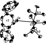 The Synthesis and Crystal Structures of RbC(SiMe3)3 and CsC(SiMe3)3·3.5 C6H6: A One-dimensional Ionic Solid and an Ionic Solid with a Molecular Structure