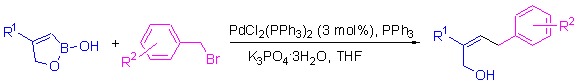 A New Synthetic Method of (Z)-4-Aryl-but-2-en-1-ols via Suzuki-Miyaura Cross-Coupling Reaction of 4-Substituted 1,2-Oxaborol-2(5H)-ols with Benzyl Bromides