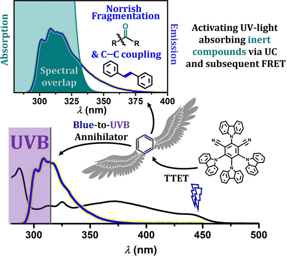 Blue-to-UVB Upconversion, Solvent Sensitization and Challenging Bond Activation Enabled by a Benzene-Based Annihilator