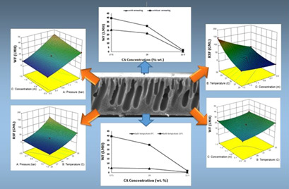 Assessment of a Thermally Modified Cellulose Acetate Forward-Osmosis Membrane Using Response Surface Methodology