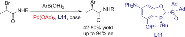 Enantioselective Palladium-Catalyzed Cross-Coupling of α-Bromo Carboxamides and Aryl Boronic Acids