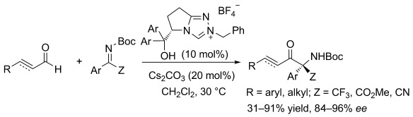 Enantioselective N-Heterocyclic Carbene Catalyzed Aza-Benzoin Reaction of Enals with Activated Ketimines
