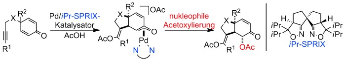 Palladium Enolate Umpolung: Cyclative Diacetoxylation of Alkynyl Cyclohexadienones Promoted by a Pd/SPRIX Catalyst