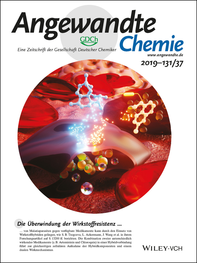 Innenrücktitelbild: Artemisinin–(Iso)quinoline Hybrids by C−H Activation and Click Chemistry: Combating Multidrug-Resistant Malaria (Angew. Chem. 37/2019) Volume 131 Issue 37, 2019