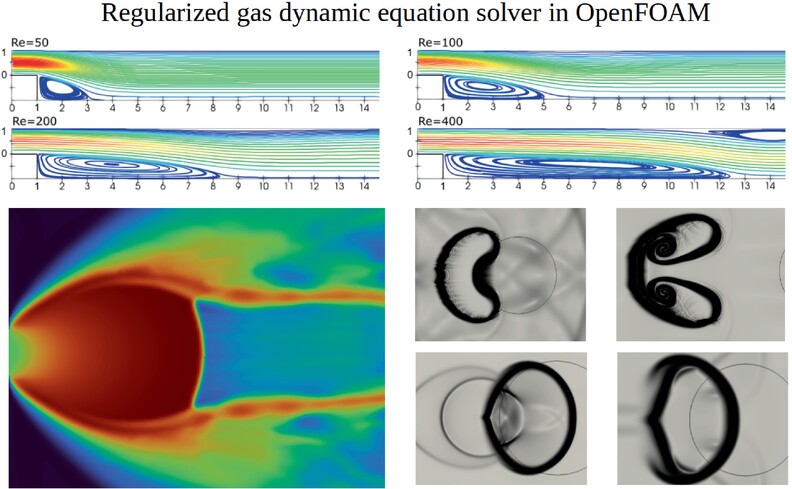 Development of a new solver for homogenous mixture based on regularized gas dynamic equation system