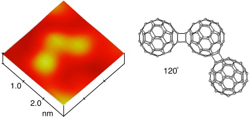 Structural Analysis of C60 Trimers by Direct Observation with Scanning Tunneling Microscopy