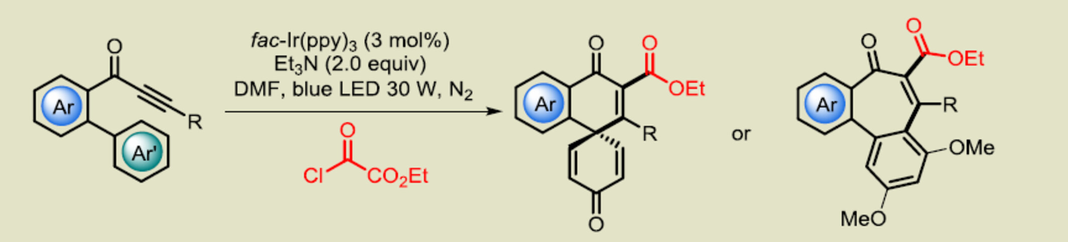 Photocatalytic Site-Selective Cascade Radical Addition of Biaryl Ynones for the Construction of Spiro- and Fused Carbon Rings