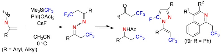 PhI(OAc)2-Mediated Radical Trifluoromethylation of Vinyl Azides with Me3SiCF3