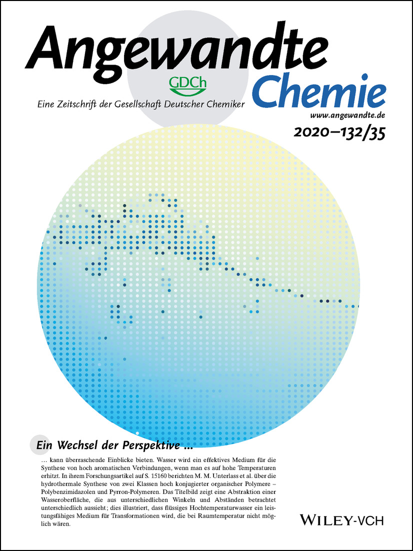 Rücktitelbild: Hydrothermale Synthese von konjugierten Polymeren am Beispiel von Pyrronpolymeren und Polybenzimidazolen (Angew. Chem. 35/2020) Volume 132 Issue 35, 2020