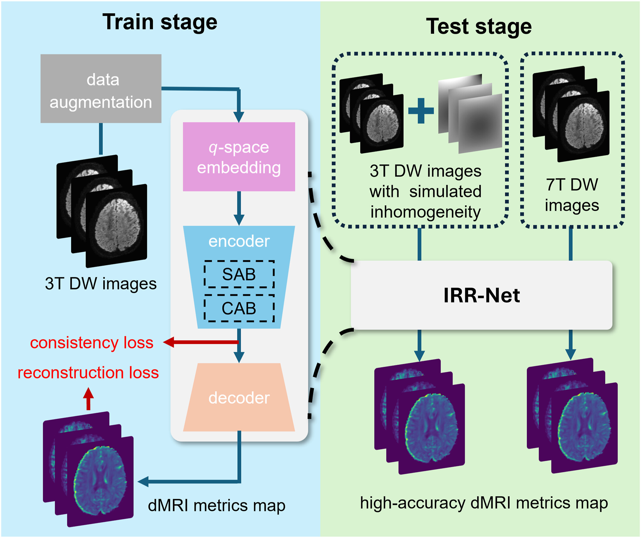Deep learning-based reconstruction on intensity-inhomogeneous diffusion magnetic resonance imaging