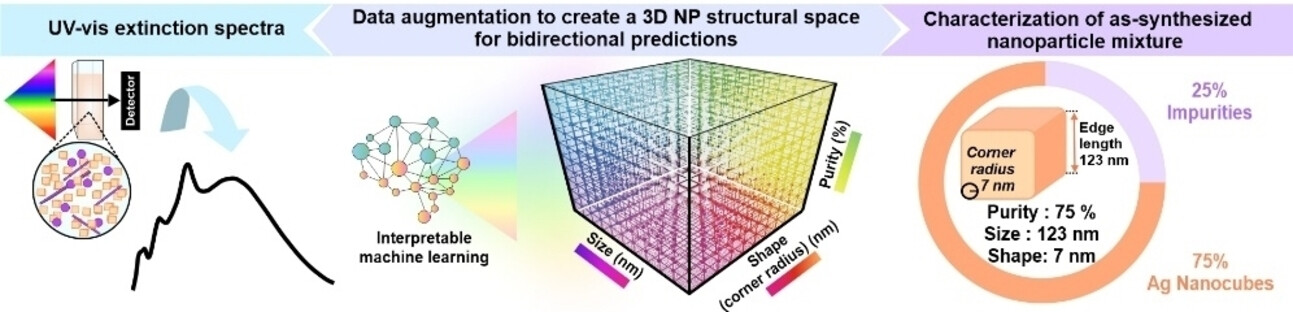 Creating 3D Nanoparticle Structural Space via Data Augmentation to Bidirectionally Predict Nanoparticle Mixture's Purity, Size, and Shape from Extinction Spectra