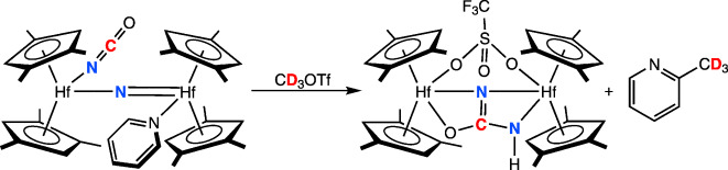Activation of Dinitrogen-Derived Hafnium Nitrides for Nucleophilic N<span class='icomoon'></span>C Bond Formation with a Terminal Isocyanate