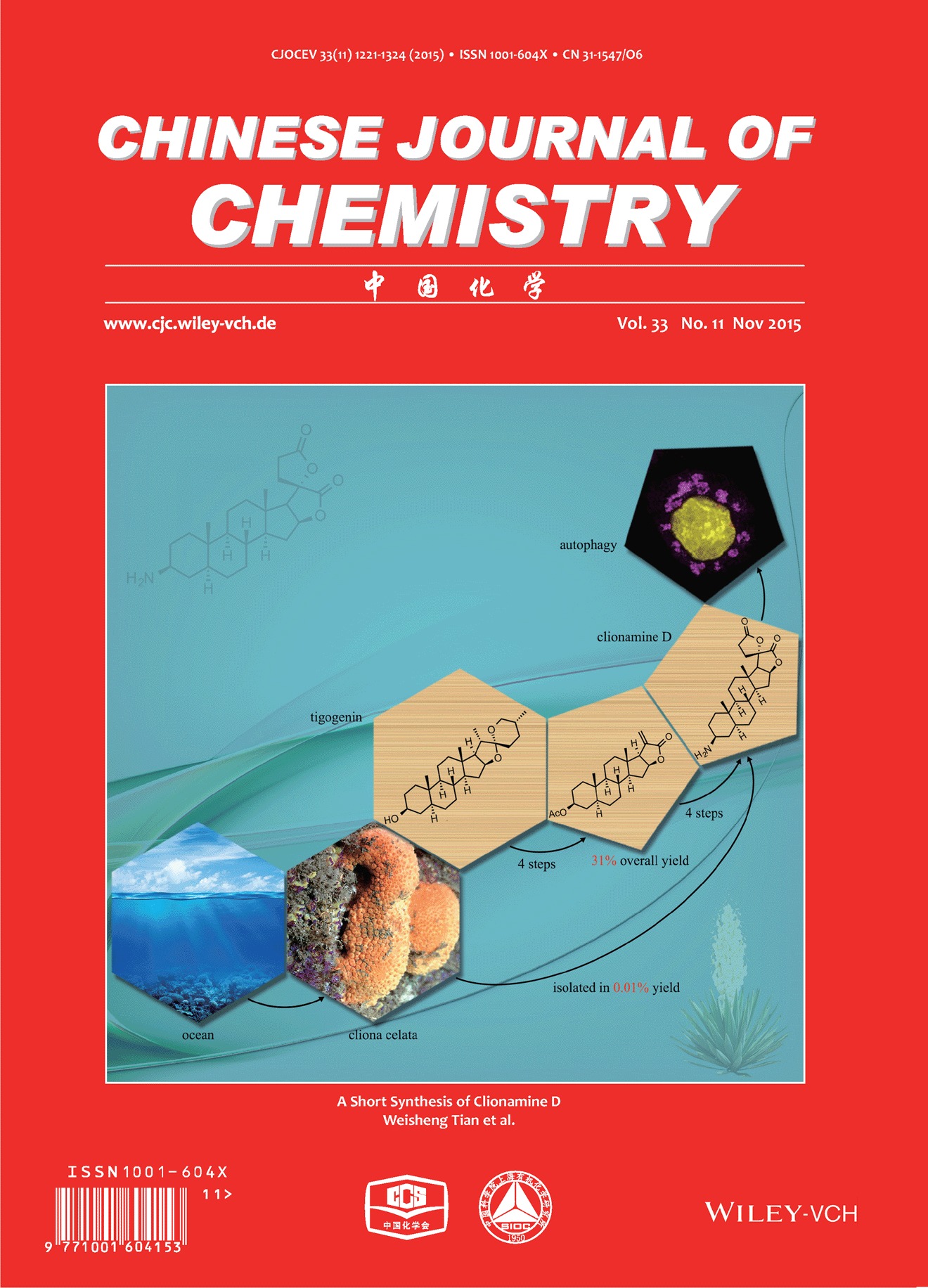 Cover Picture: A Short Synthesis of Clionamine D (Chin. J. Chem. 11/2015)