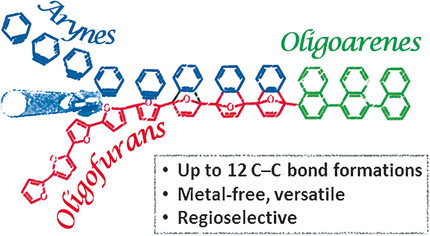 Regioselective Transformation of Long π-Conjugated Backbones: From Oligofurans to Oligoarenes