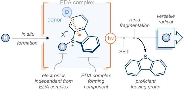 Sulfonium Salts as Acceptors in Electron Donor-Acceptor Complexes