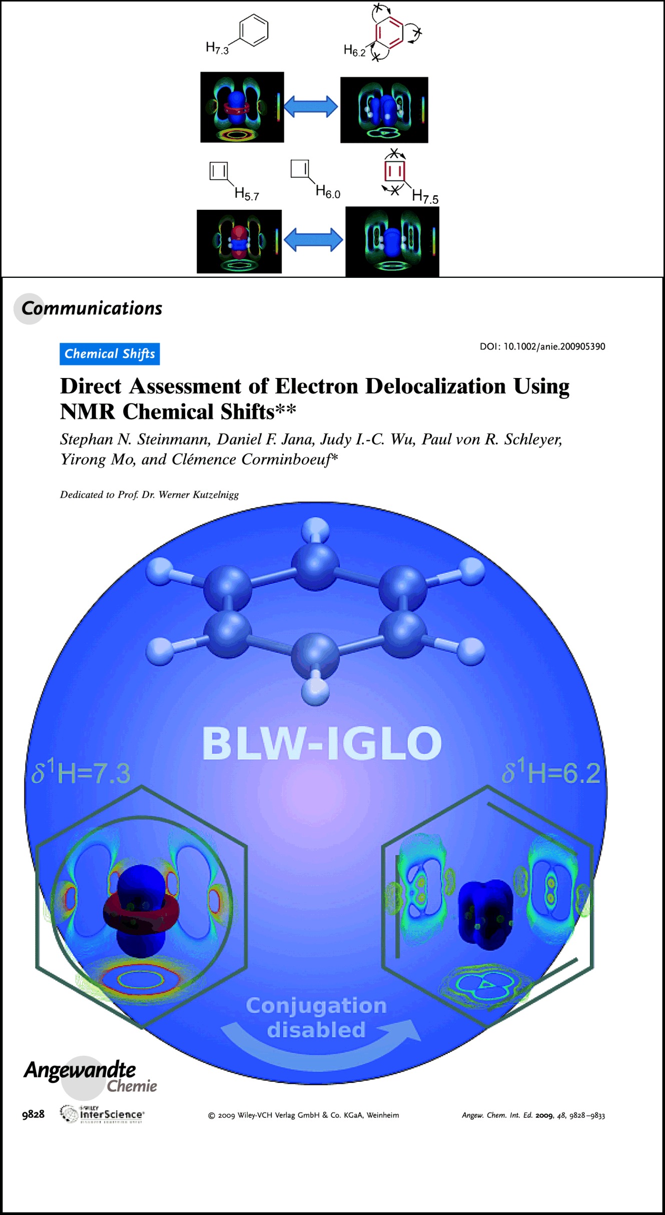 Direct Assessment of Electron Delocalization Using NMR Chemical Shifts