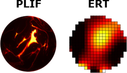 Assessing Blending of Non-Newtonian Fluids in Static Mixers by Planar Laser-Induced Fluorescence and Electrical Resistance Tomography