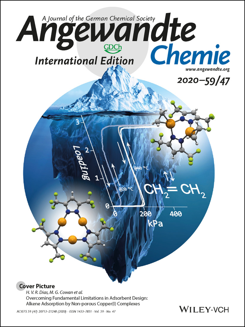 Cover Picture: Overcoming Fundamental Limitations in Adsorbent Design: Alkene Adsorption by Non-porous Copper(I) Complexes (Angew. Chem. Int. Ed. 47/2020) Volume 59 Issue 47, 2020