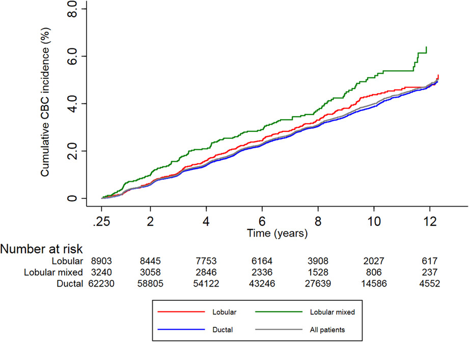 Risk of metachronous contralateral breast cancer in patients with primary invasive lobular breast cancer: Results from a nationwide cohort