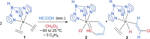 Building a Parent Iridabenzene Structure from Acetylene and Dichloromethane on an Iridium Center