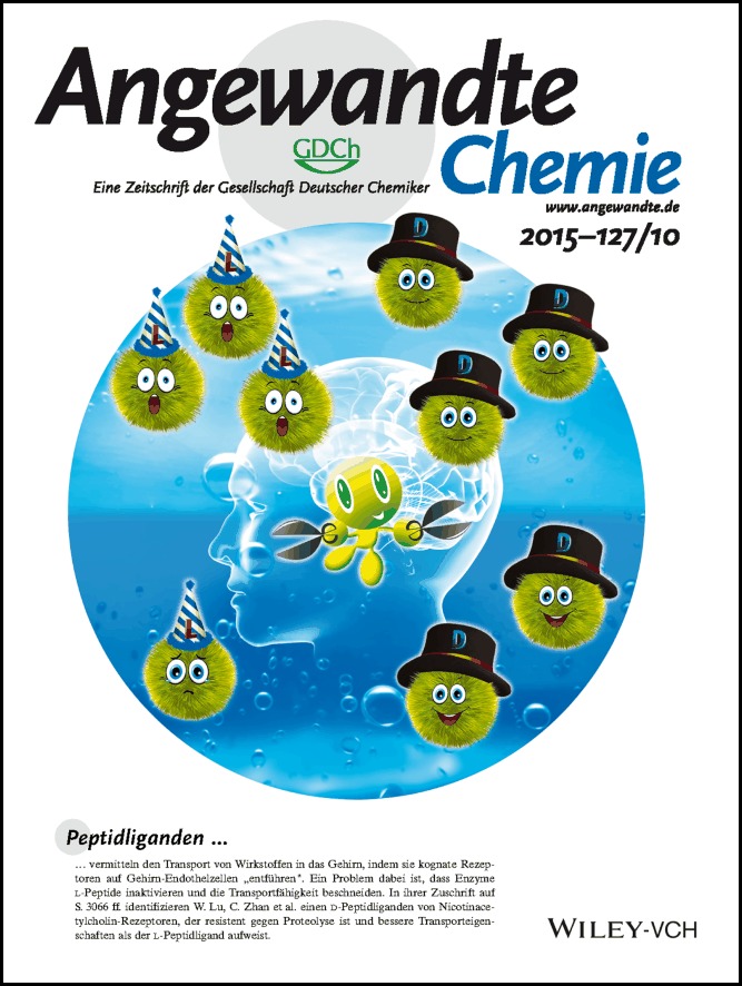 Rücktitelbild: A D-Peptide Ligand of Nicotine Acetylcholine Receptors for Brain-Targeted Drug Delivery (Angew. Chem. 10/2015)