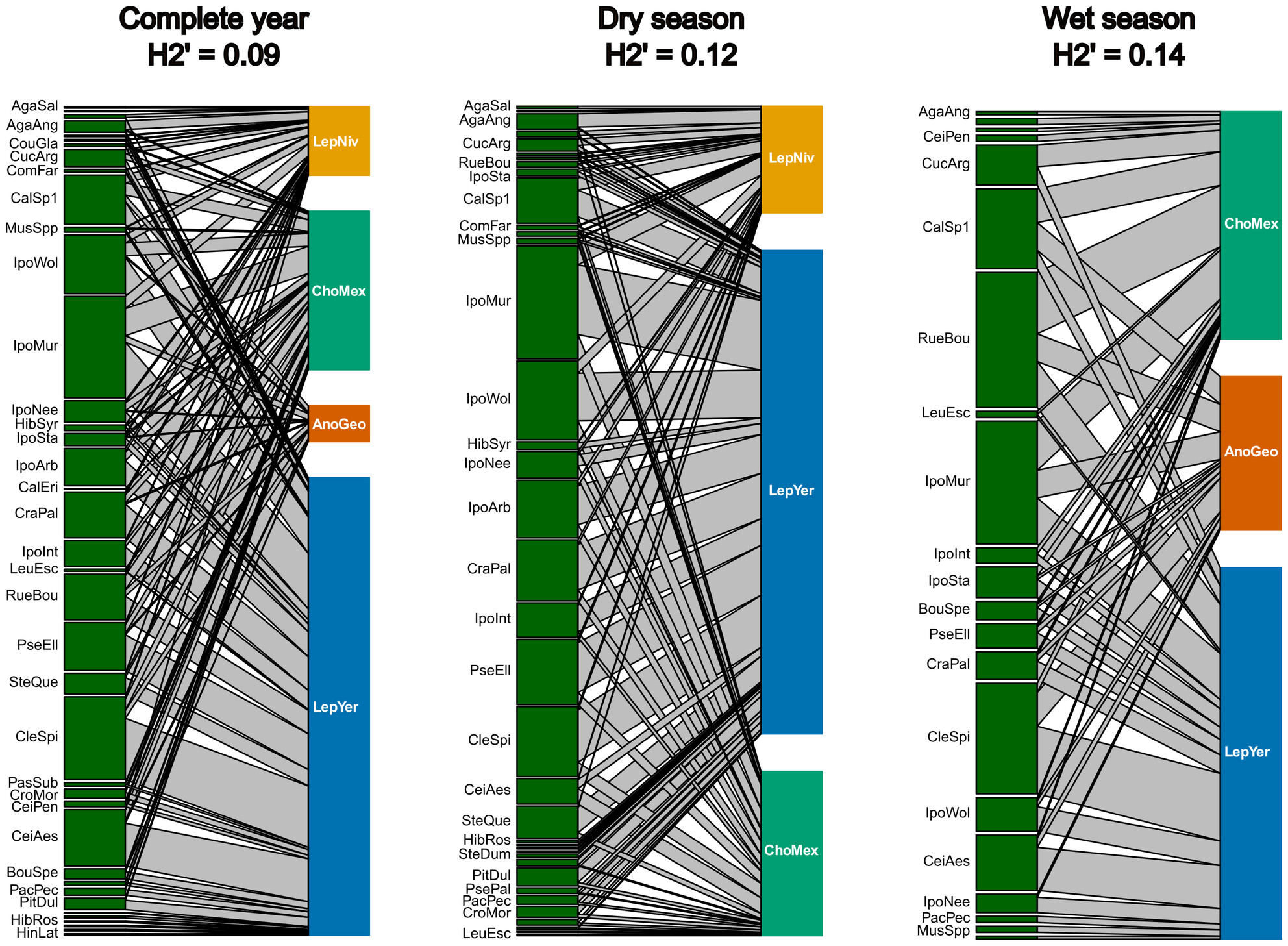 High Resource Overlap and a Consistently Generalised Pattern of Interactions in a Bat–Flower Network in a Seasonally Dry Landscape