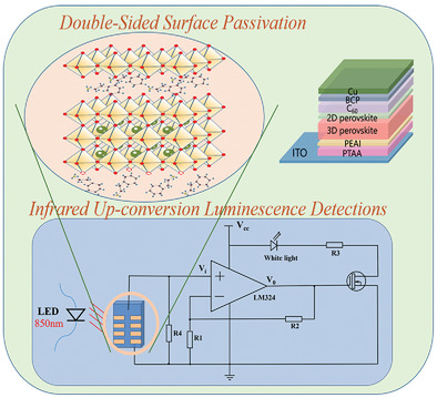 Sensitive and Stable Tin–Lead Hybrid Perovskite Photodetectors Enabled by Double-Sided Surface Passivation for Infrared Upconversion Detection