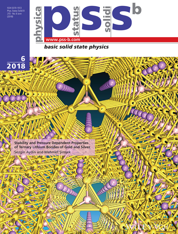 Stability and Pressure Dependent Properties of Ternary Lithium Borides of Gold and Silver (Phys. Status Solidi B 6/2018) Volume 255 Issue 6, 2018