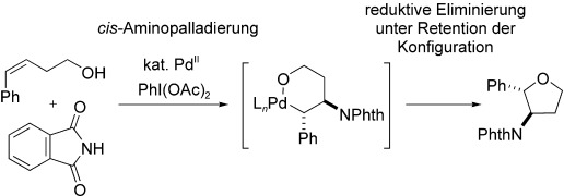 Construction of Tetrahydrofurans by PdII/PdIV-Catalyzed Aminooxygenation of Alkenes