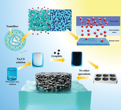 Hofmeister Effect-Assisted Facile Fabrication of Self-Assembled Poly(Vinyl Alcohol)/Graphite Composite Sponge-Like Hydrogel for Solar Steam Generation