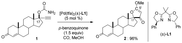 Carbonylation of Propargyl Carbamates with Palladium(II) Bisoxazoline Catalysts: Efficient Synthesis of 5-Methoxy-3(2H)-furanones