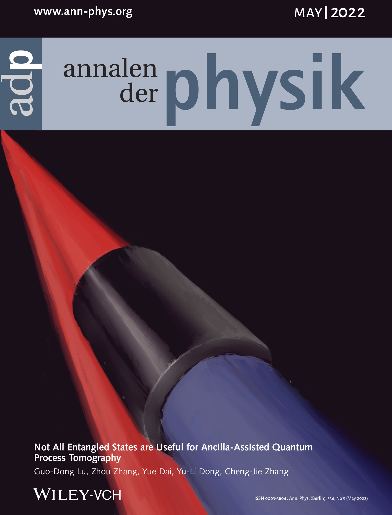 Not All Entangled States are Useful for Ancilla-Assisted Quantum Process Tomography (Ann. Phys. 5/2022) Volume 534 Issue 5, 2022