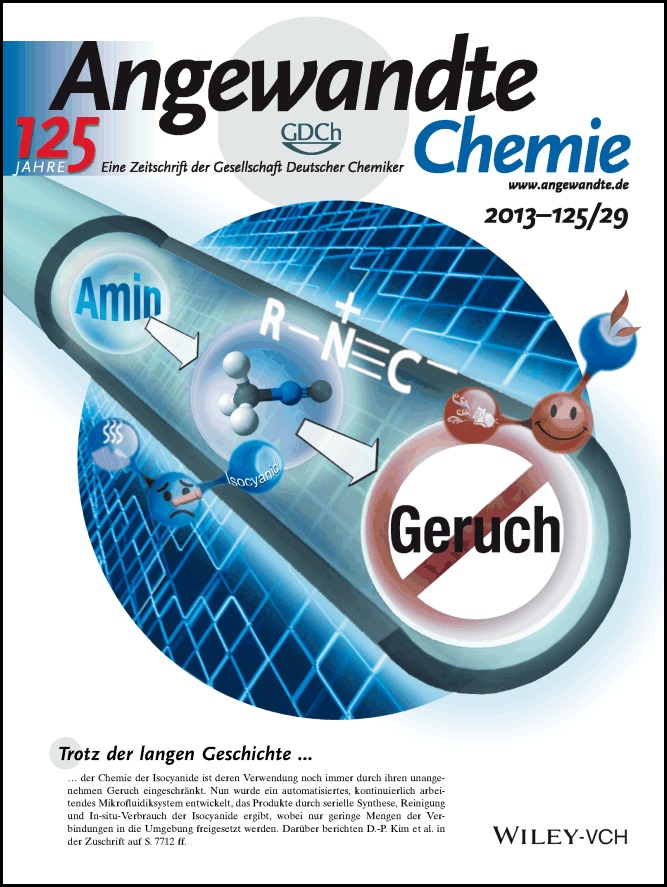 Innenrücktitelbild: Odorless Isocyanide Chemistry: An Integrated Microfluidic System for a Multistep Reaction Sequence (Angew. Chem. 29/2013)