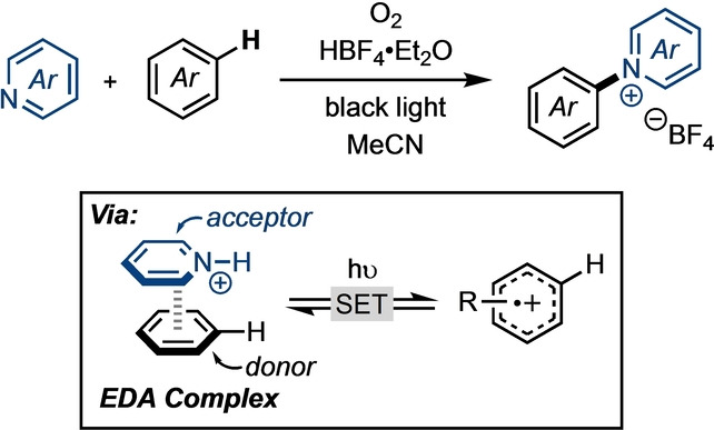 Photochemical C(sp2)−H Pyridination via Arene–Pyridinium Electron Donor–Acceptor Complexes