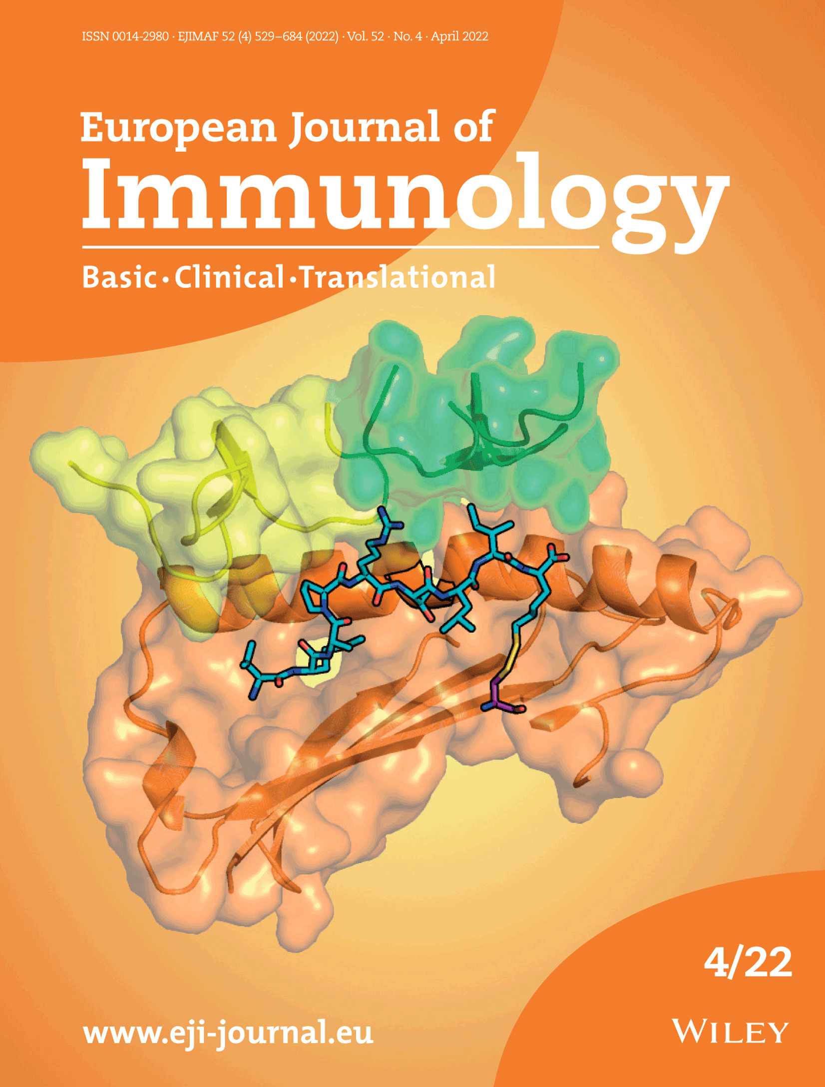 Back cover story: Eur. J. Immunol. 4'22 Volume 52 Issue 4, 2022