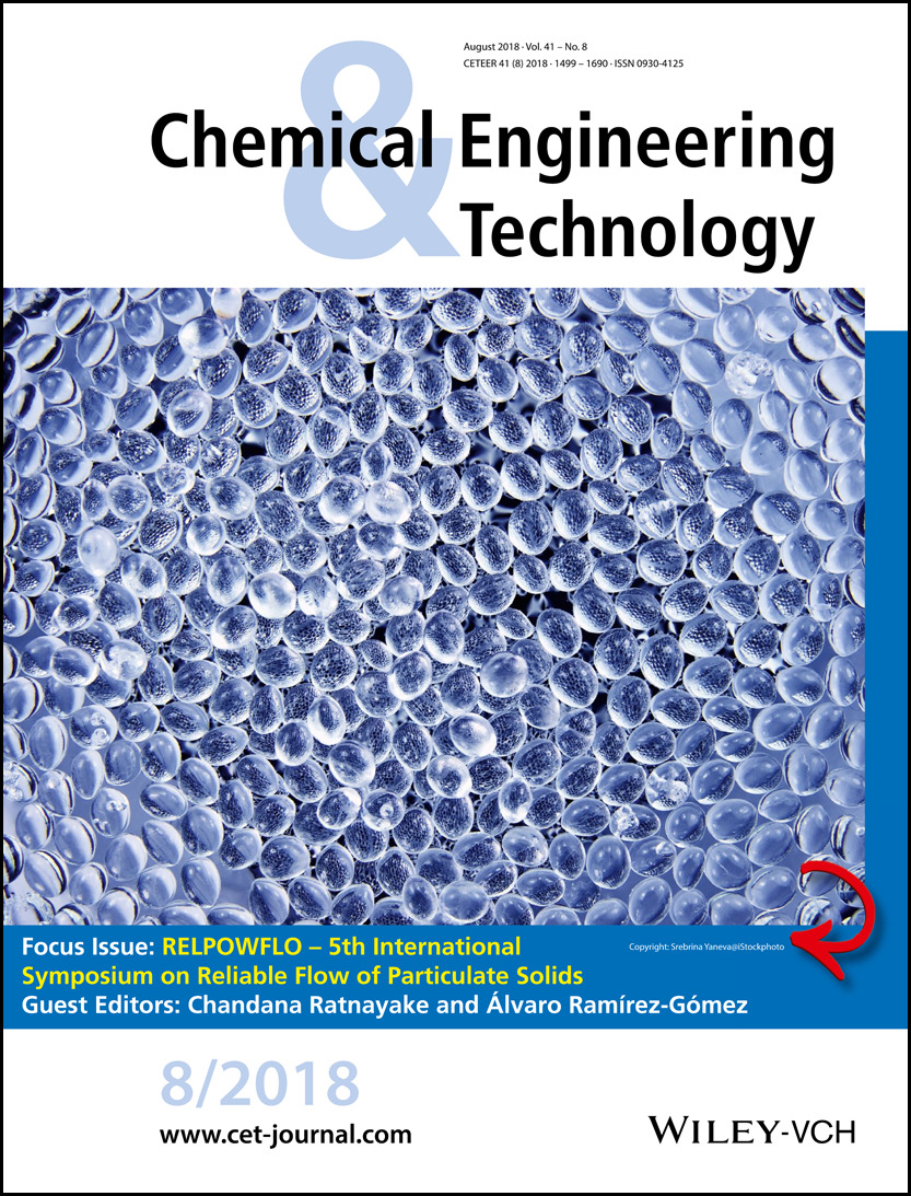 Cover Picture: Chem. Eng. Technol. 8/2018 Volume 41 Issue 8, 2018