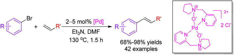 Palladium Complexes with N,O-Bidentate Ligands Based on N-Oxide Units from Cyclic Secondary Amines: Synthesis and Catalytic Application in Mizoroki-Heck Reaction