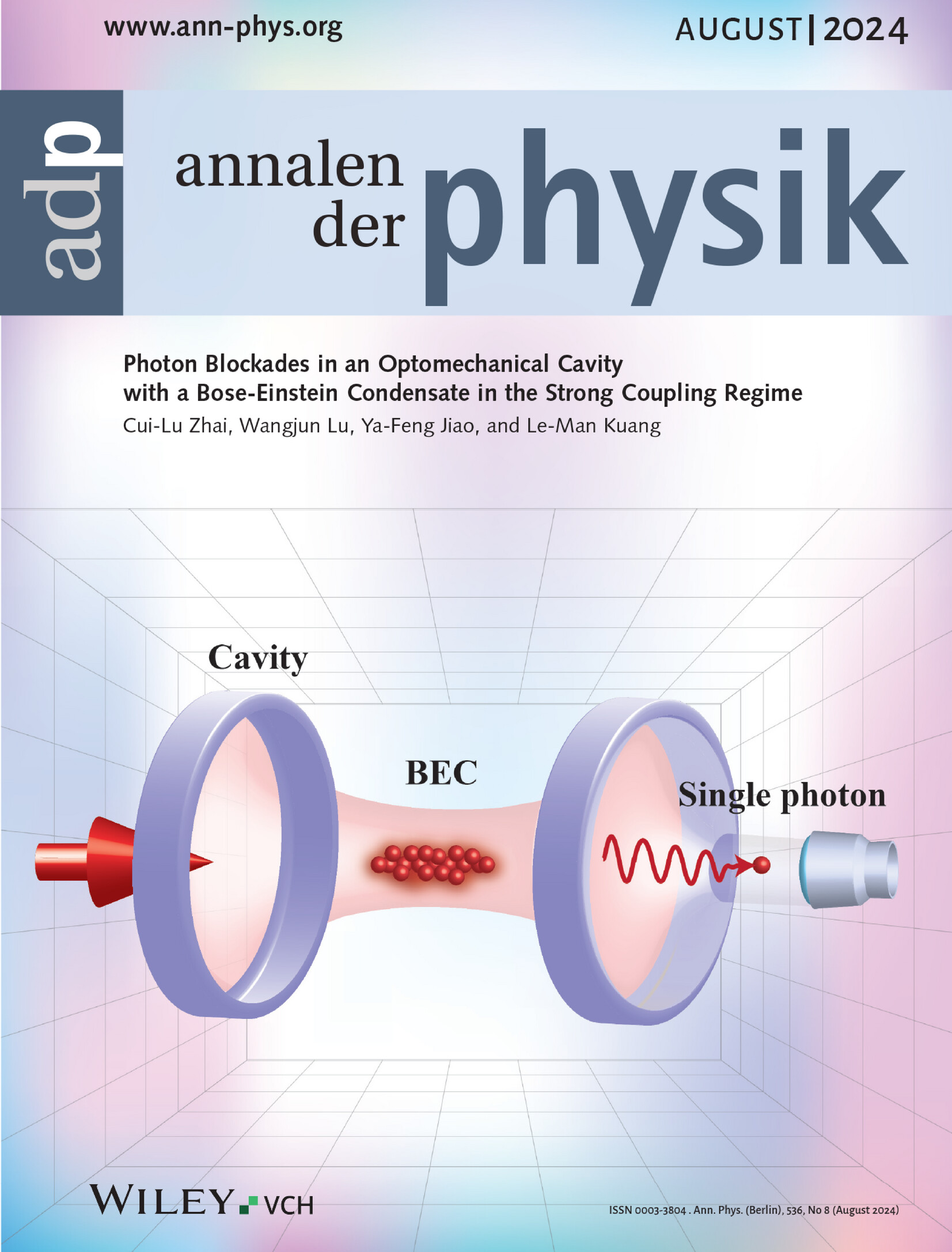 (Ann. Phys. 8/2024) Volume 536 Issue 8, 2024