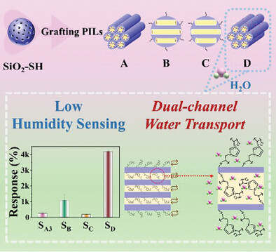 Construction of Dual-Channel Water Transport in Mesoporous Silica Low Humidity Sensors to Achieve High Sensitivity