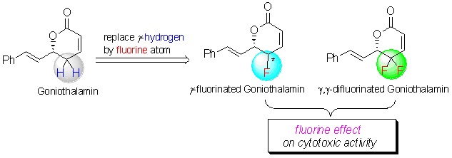 Synthesis and Antitumor Activity Evaluation of γ-Monofluorinated and γ,γ-Difluorinated Goniothalamin Analogues