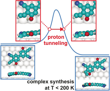 Quantum Tunneling Mediated Interfacial Synthesis of a Benzofuran Derivative