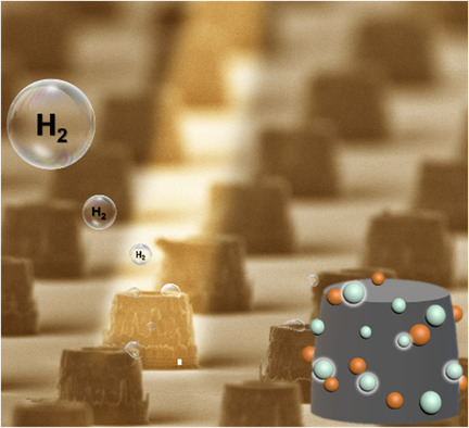 In situ Observation of Electrodeposited Bimetallic p-Si Micropillar Array Photocathode for Solar-Driven Hydrogen Evolution