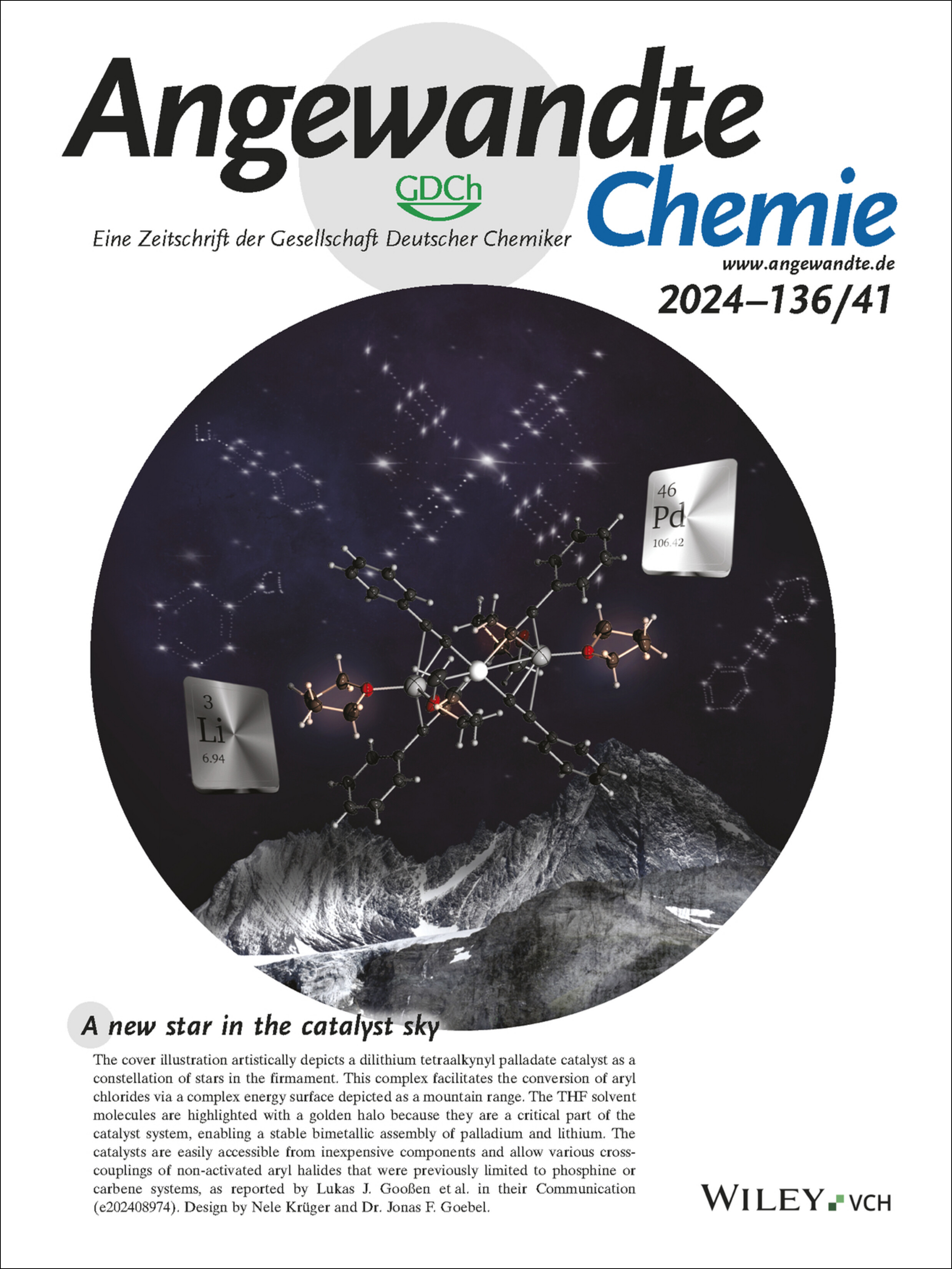 Innenrücktitelbild: Kopplung von Arylchloriden mit Lithium-Nukleophilen, an molekular definierten Alkynyllithium-Palladium-Katalysatoren (Angew. Chem. 41/2024) Volume 136 Issue 41, 2024