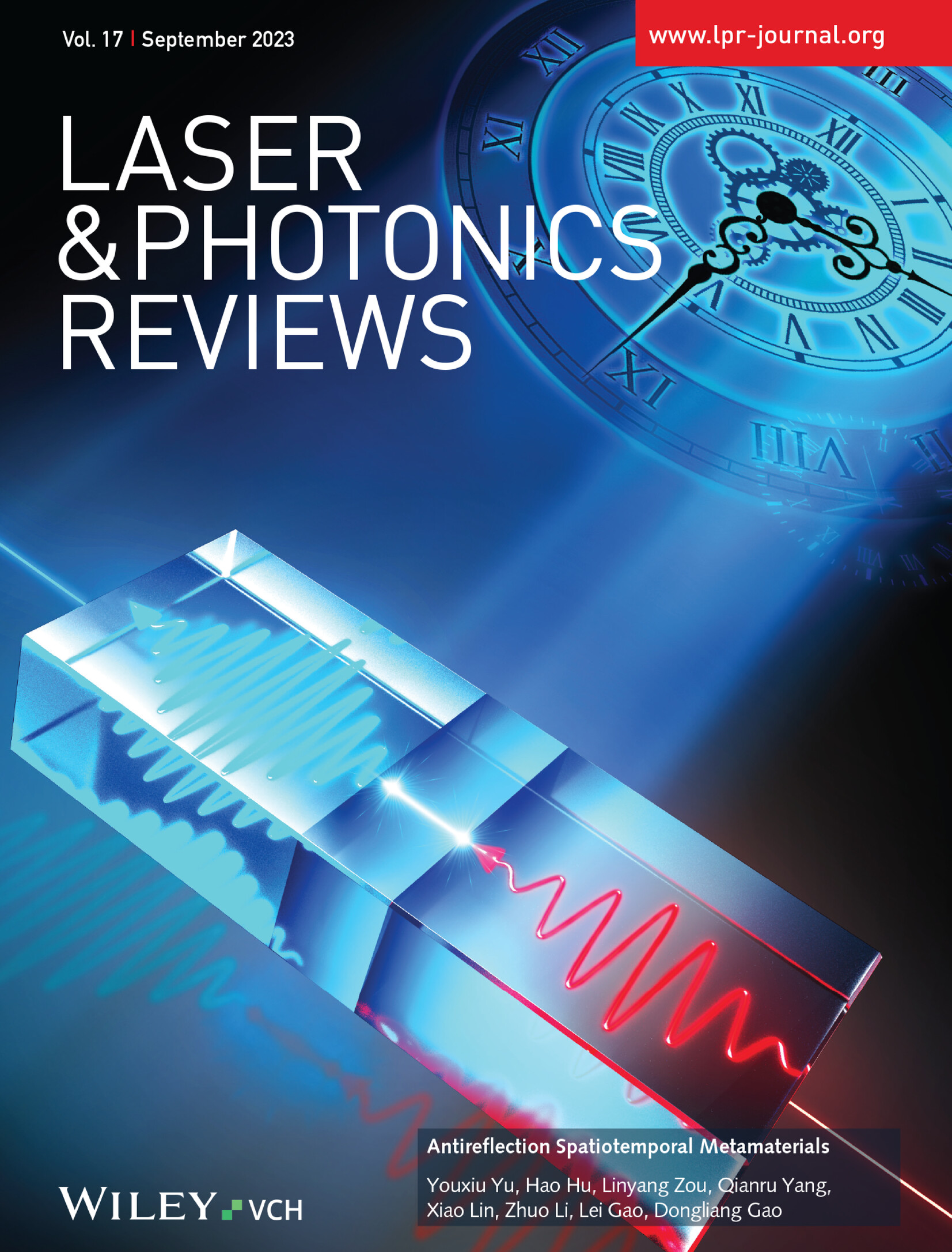 Antireflection Spatiotemporal Metamaterials (Laser Photonics Rev. 17(9)/2023) Volume 17 Issue 9, 2023