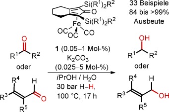 General and Highly Efficient Iron-Catalyzed Hydrogenation of Aldehydes, Ketones, and α,β-Unsaturated Aldehydes