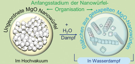 Organisation von Metalloxid-Nanowürfeln durch Hydroxylierung
